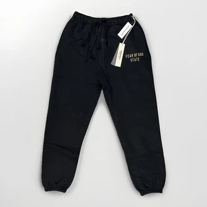 Fear of God Essentials Fleece Sweatpants Black FW24 Mens Size XS Authentic NEW - Picture 1 of 9
