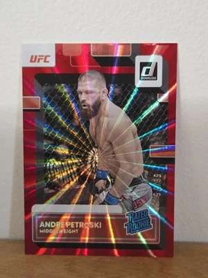 2023 Panini Donruss UFC Andre Petroski Rated Rookie RC Red Laser Holo - Image 1 of 2