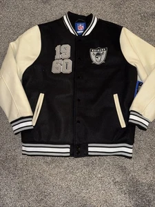 NFL Oakland Raiders Varsity Style Bomberjacke Herren Gr. L Neu Selten - Bild 1 von 11