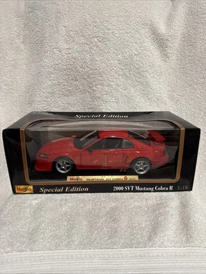 Ford Mustang SVT Cobra R 2000 edición especial Maisto escala 1:18 rojo difícil de encontrar raro Foto 1 de 4
