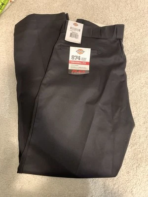 Pantalones de trabajo Dickies 874 Original Fit negros para hombre talla 36X34 Foto 1 de 4