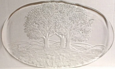 Vintage "Sommerland" design by Walther Glass 17" oblong Canape Tray - Image 1 of 4