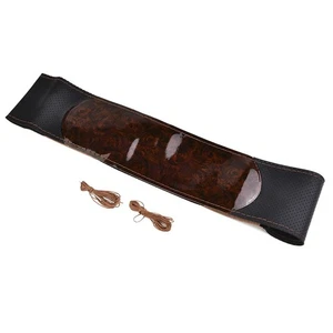 High Quality Steering wheel cover Truck Fit 37-38cm Leather Peach Wood - Picture 1 of 12
