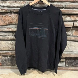 Patagonia Organic Cotton Black Graphic Save Our Home Planet Sweatshirt Reg Fit - Bild 1 von 7