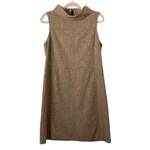 Vintage Lilly Pulitzer Dress Womens Size 10 Brown Wool Mini Preppy Academia - Picture 1 of 9