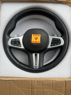 19-25 BMW F44 G20 G22 G23 G26 G42 Leather Steering Wheel M SPORT Shifters - Image 1 of 4