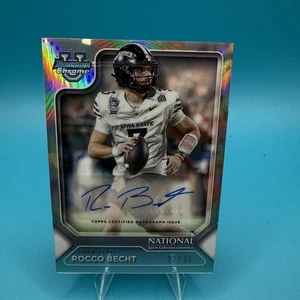 2025 TOPPS NATIONAL BOWMAN CHROME U #FB-RB ROCCO BECHT AUTO /25 - Picture 1 of 3