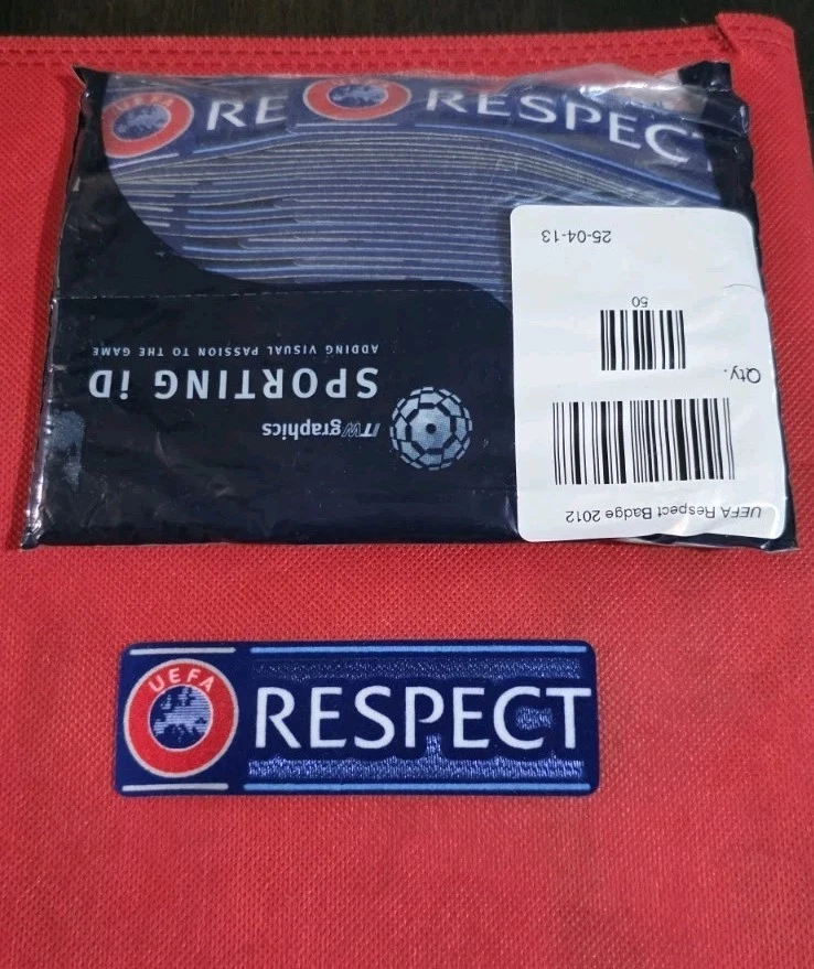 CALCIO 10 PATCH UEFA RESPECT CHAMPIONS LEAGUE SPORTING ID UFFICIALI - Immagine 1 di 4