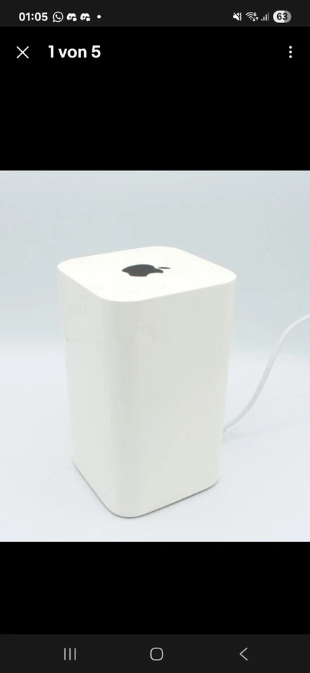 Apple AirPort Extreme 802.11ac Router Weiß - (ME918Z/A) - Bild 1 von 1