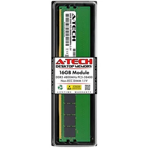 16 GB DDR5 4800 MHz PC5-38400 CL40 UDIMM 1,1 V non ECC senza buffer DIMM 288-Pin D... - Foto 1 di 7
