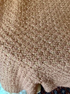 Tela de algodón cinta tejida antigua única de principios de 1900 ~ rosa rubor - Imagen 1 de 12