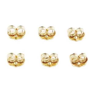 Orgrimmar 14K Gold Earring Backs Yellow Ear Locking for Stud Ear Rings 3 Pairs - Picture 1 of 7