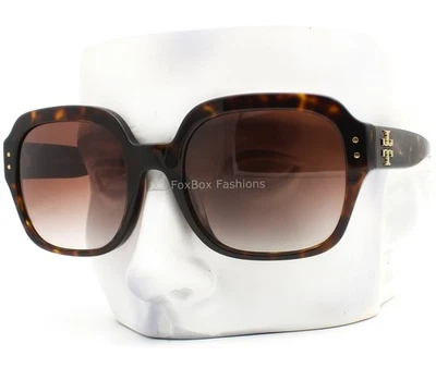 Tory Burch Sunglasses TY 7143U 1728/13 Brown Tortoise Gold Logo with Case  - Image 1 of 4