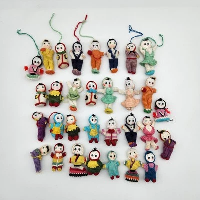 31 muñecas bebé vintage mini amigurumi ganchillo caras japonesas de seda hechas a mano Foto 1 de 4