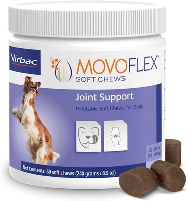 NEW Virbac MovoFlex 60 Soft Chews Joint Support For Dogs 40-80lbs