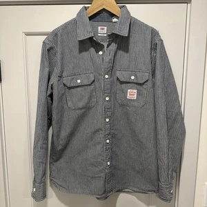 Levi's Classic Worker Shirt Relaxed Fit 'Washington Stripe' Wash Blue White - Picture 1 of 12