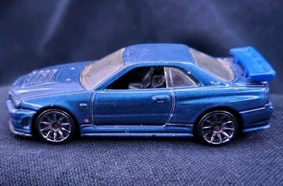 Nissan Skyline GT-R R34 2010 azul nuevos modelos sueltos Hot Wheels Foto 1 de 4