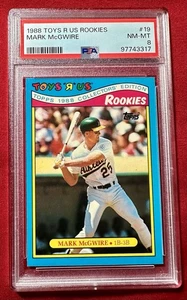 1988 Topps Toys R Us Rookies #19 Mark McGwire PSA 8 Oakland A’s RC - Foto 1 di 2