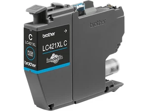 tinta - Brother LC421XLC, Tinta Cian, Rendimiento de hasta 500 páginas, Cian - Imagen 1 de 5