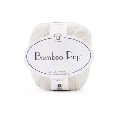 Hilo universal: Bamboo Pop #101:: Hilo de algodón de bambú blanco Foto 1 de 4
