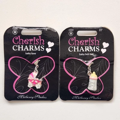 Набор из 2 брелоков с зажимом Cherish Charms для детской багги и бутылочки - Изображение 1 из 4