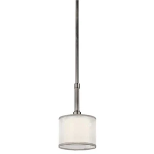 KICHLER Lacey 1-Light Antique Pewter Transitional Kitchen Mini Pendant Light - Picture 1 of 3