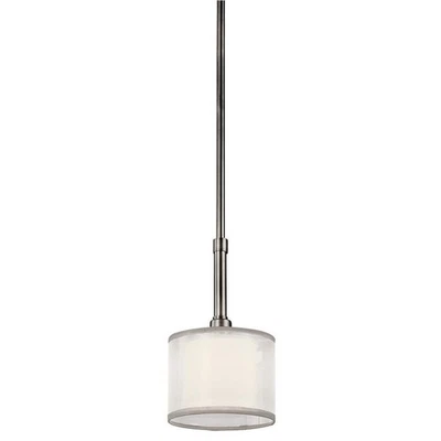 KICHLER Lacey 1-Light Antique Pewter Transitional Kitchen Mini Pendant Light - Image 1 of 3