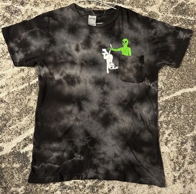 RipNDip Lord Nermal Pocket Tee Large Tie Dye Funny Cat Graphic Shirt Alien - Image 1 of 4