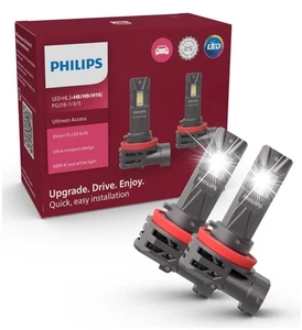2x Philips LED Car Headlight Bulb Ultinon Access 6000K Light Fog H8/H9/H16  - Picture 1 of 3