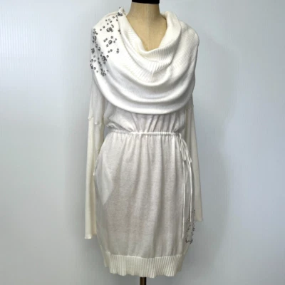 Victoria's Secret Dress Women Medium Stone Sparkle Sheath Cowl Work Party Core - Image 1 of 4