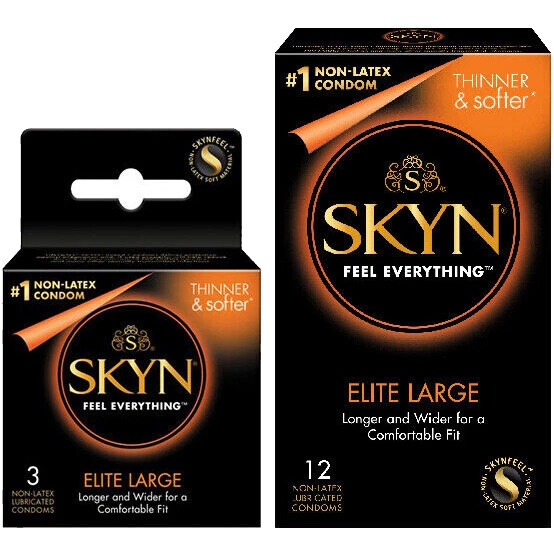 Lifestyles SKYN Large Elite Longer Wider Sensitive Non-Latex Lubricated Condoms - Image 1 of 1