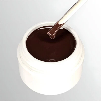 Premium UV Farbgel Schoko Braun 5ml Gel UV LED Fullcover Nailart French - Bild 1 von 4