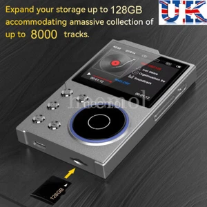 High Resolution Bluetooth MP3 Player DSD DAC Portable Support 128GB TF Card UK - Picture 1 of 32