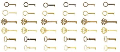 Möbelschlüssel aus Messing Ersatzschlüssel gefräst Antik Möbel V Patiniert - Bild 1 von 2