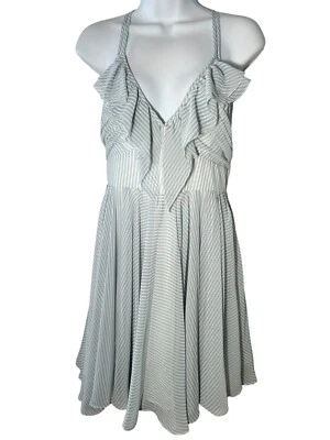 GUESS Julia Chiffon Fit & Flare Mini Dress SIZE 6 Ruffle Feminine Flirty Chic - Image 1 of 4