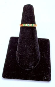 Vintage 10k Yellow & White Gold Emerald Diamond Ring - Picture 1 of 6