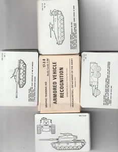 Vintage 1977 Armored Vehicle Recognition Study Cards 17-2-8 Complete Set 1-48 - Picture 1 of 5