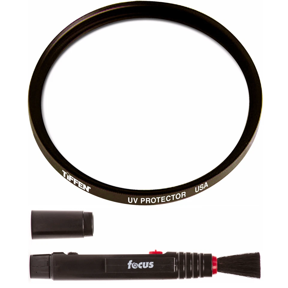 Tiffen 58mm UV Protector Lens Filter w/ Focus Lens Cleaning Brush - Image 1 of 3