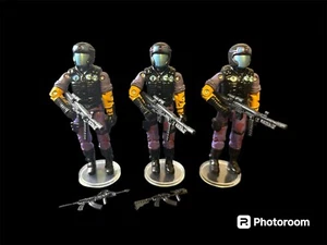 Transformers Cobra Purple Viper Black Major Custom GI Joe w/Filecards Lot of 3 - Picture 1 of 8