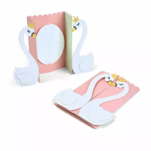 Juego de troqueles Sizzix Thinlits 6 piezas - tarjeta, cisne plegable largo de Jen Long 663617 - Imagen 1 de 2