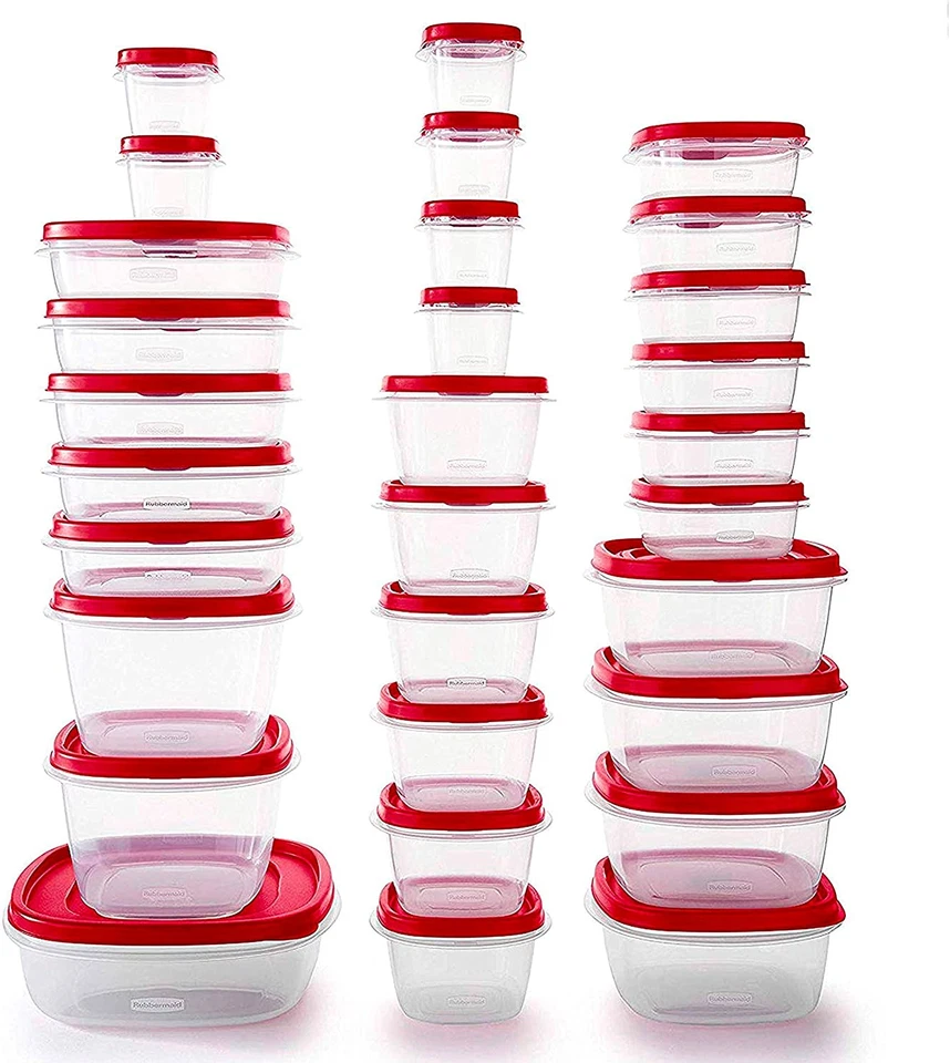 Rubbermaid 60-Piece Food Storage Containers with Lids Microwave and Dishwasher