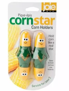 Joie Corn Star Porta pannocchie 2 Set, Acciaio Inox, Giallo Corn Dude Free Fast P - Foto 1 di 3
