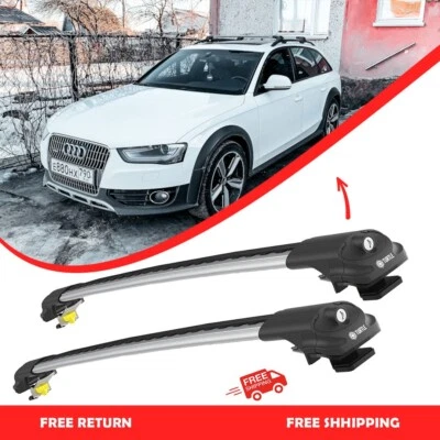 Portaequipajes techo barras transversales plateadas Audi A4 Allroad B9 2016-2023 Foto 1 de 4