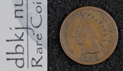 1888 Indian Head 1¢ Cent Penny - Good Cover