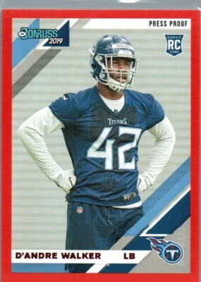 2019 Donruss #291 D'Andre Walker Press Proof Red - Image 1 of 2