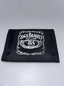 Vintage Jack Daniels Old Time NO 7 Brand Tri Fold Billfold Black Nylon Wallet - Bild 1 von 7