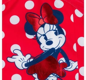 Disney Store Minnie Mouse Red Polka Dot Swimsuit 1-Piece Girl Bathing Suit NEW - Picture 1 of 8