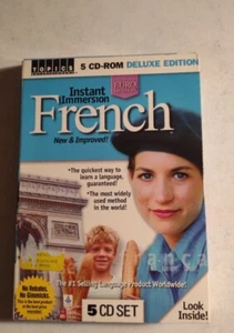 Topics: French Instant Immersion New & Improved 5-CD Complete Set Deluxe Edition - Picture 1 of 5