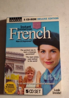 Topics: French Instant Immersion New & Improved 5-CD Complete Set Deluxe Edition - Image 1 of 4