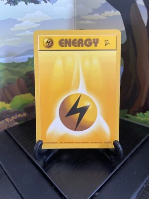 Lightning Energy 128/130 - Base Set 2 - Pokemon Card TCG - LP - Image 1 of 3